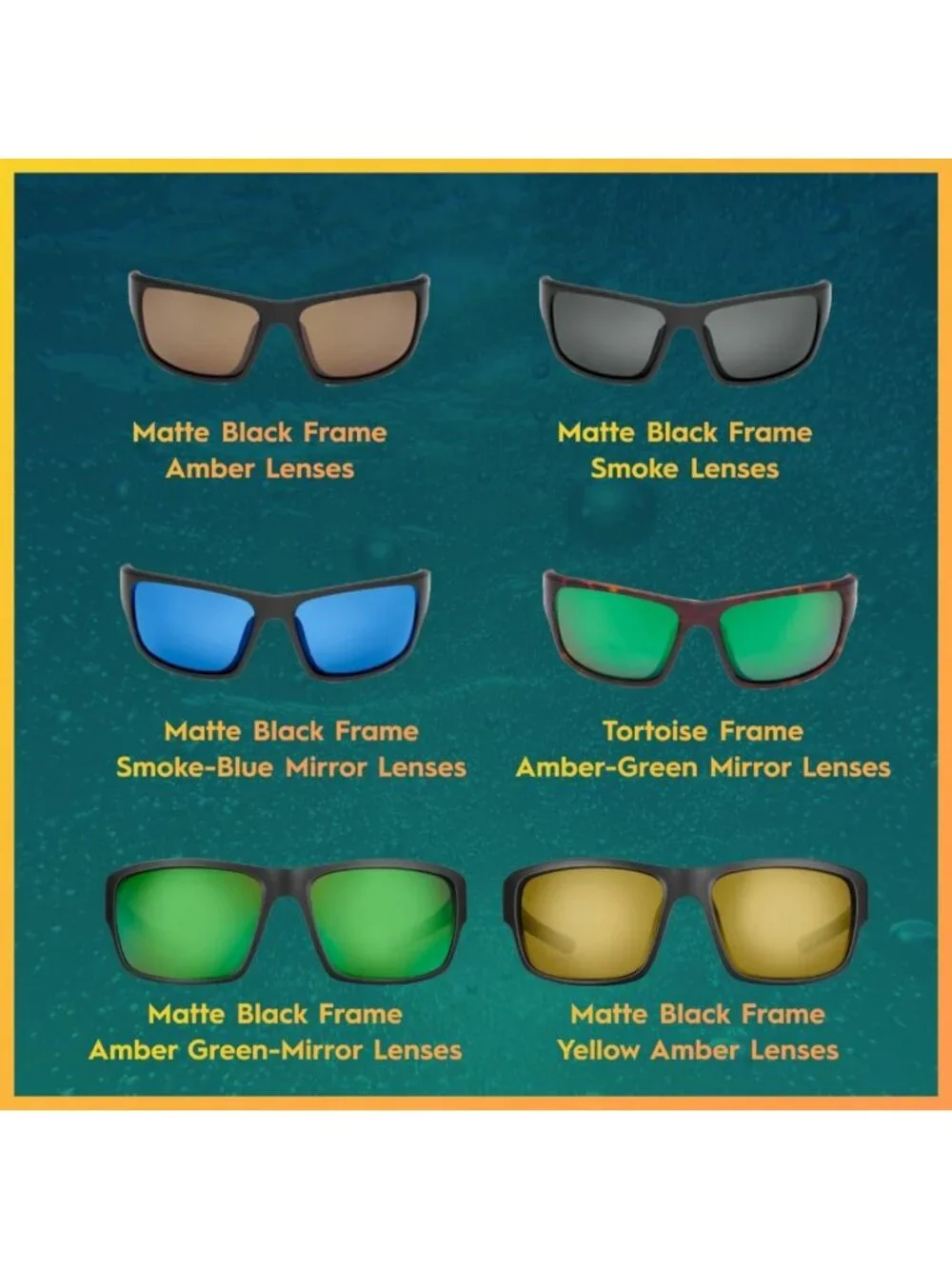 Polarized Sunglasses for Fishing, Boating & Outdoor Sports - 100% UV Protection